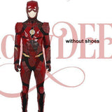 The Flash Justice League Costume Barry Allen Cosplay Costume Deluxe Custom Made-DC Comics Cosplay-WickyDeez