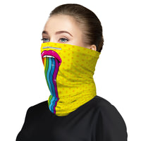 Rainbow Mouth Snood Face Mask Balaclava Scarf Cover | 2x - 50x Disposable Five Layer Filter Pads Available - WickyDeez