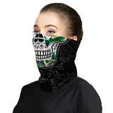 Skull Gate Face Mask Balaclava Scarf Cover | 2x - 50x Disposable Five Layer Filter Pads Available - WickyDeez