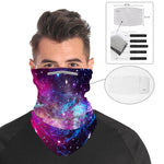 Galaxy Face Mask Balaclava Scarf Cover | 2x - 50x Disposable Five Layer Filter Pads Available - WickyDeez