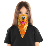 Children's Dog Bandana Face Mask Scarf Cover | 2x - 50x Disposable Five Layer Filter Pads Available - WickyDeez