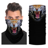 Roaring Tiger Face Mask Balaclava Scarf Cover | 2x - 50x Disposable Five Layer Filter Pads Available - WickyDeez