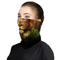 Lion Snood Face Mask Balaclava Scarf Cover | 2x - 50x Disposable Five Layer Filter Pads Available - WickyDeez