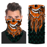 Smoking Skull Snood Face Mask Balaclava Scarf Cover | 2x - 50x Disposable Five Layer Filter Pads Available - WickyDeez