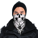 Skeleton Knight Skull Bandana Scarf Mask | 2x - 50x Disposable Five Layer Filter Pads Available - WickyDeez