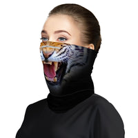 Roaring Tiger Face Mask Balaclava Scarf Cover | 2x - 50x Disposable Five Layer Filter Pads Available - WickyDeez