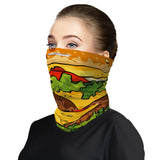 Burger Snood Face Mask Balaclava Scarf Cover | 2x - 50x Disposable Five Layer Filter Pads Available - WickyDeez