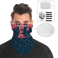 Red Panda Boxing Snood Face Mask Balaclava Scarf Cover | 2x - 50x Disposable Five Layer Filter Pads Available - WickyDeez