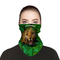 Leopard Snood Face Mask Balaclava Scarf Cover | 2x - 50x Disposable Five Layer Filter Pads Available - WickyDeez