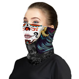 Gothic Club of Hearts Snood Face Mask Balaclava Scarf Cover | 2x - 50x Disposable Five Layer Filter Pads Available - WickyDeez